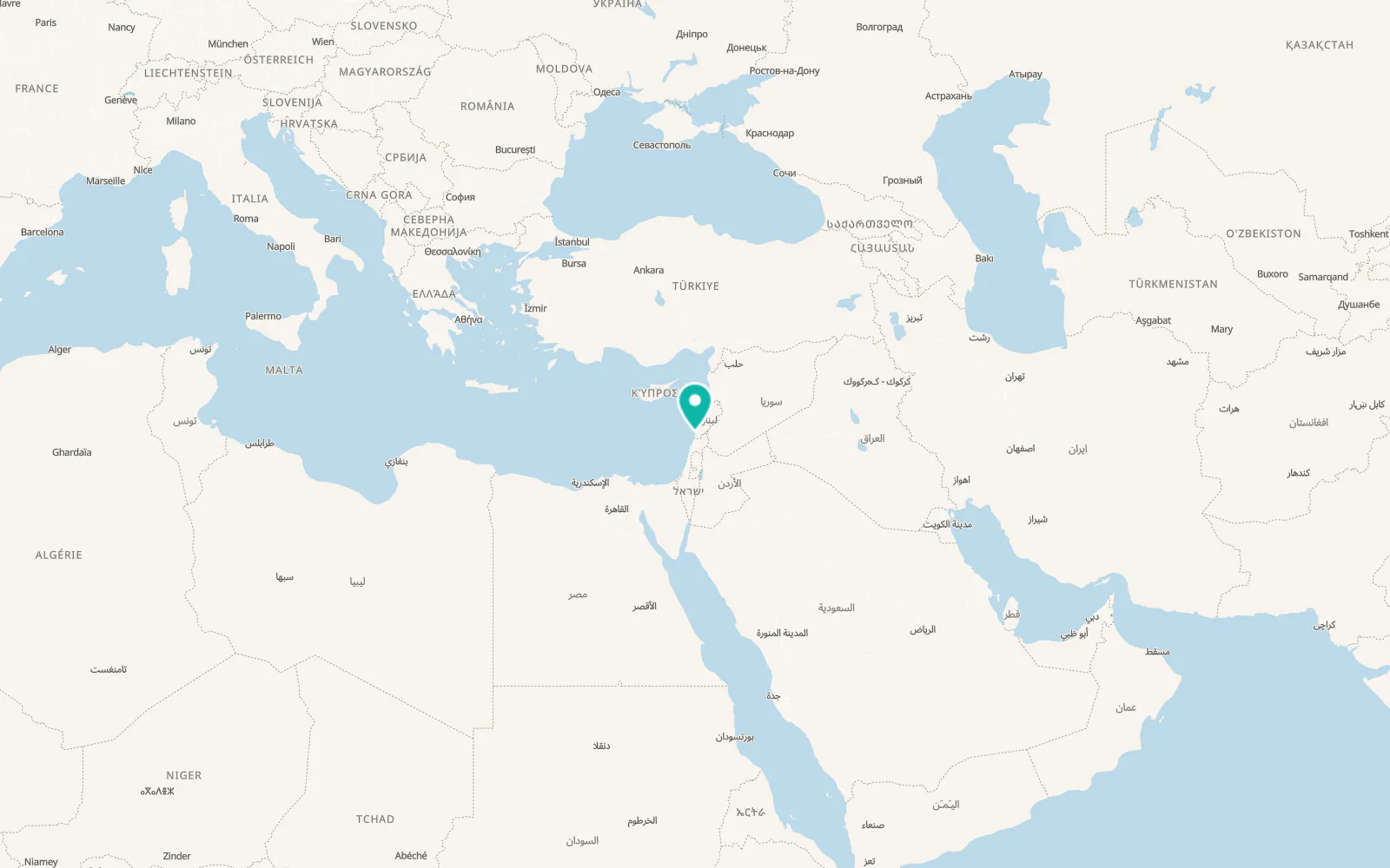 Map of Tyre
