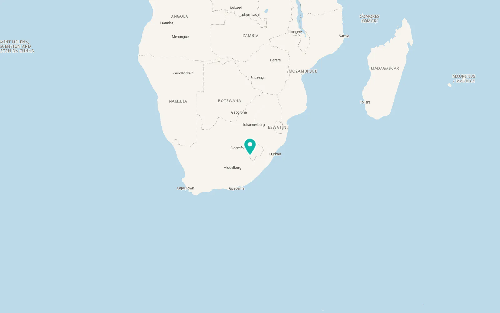 Map of Mohale's Hoek