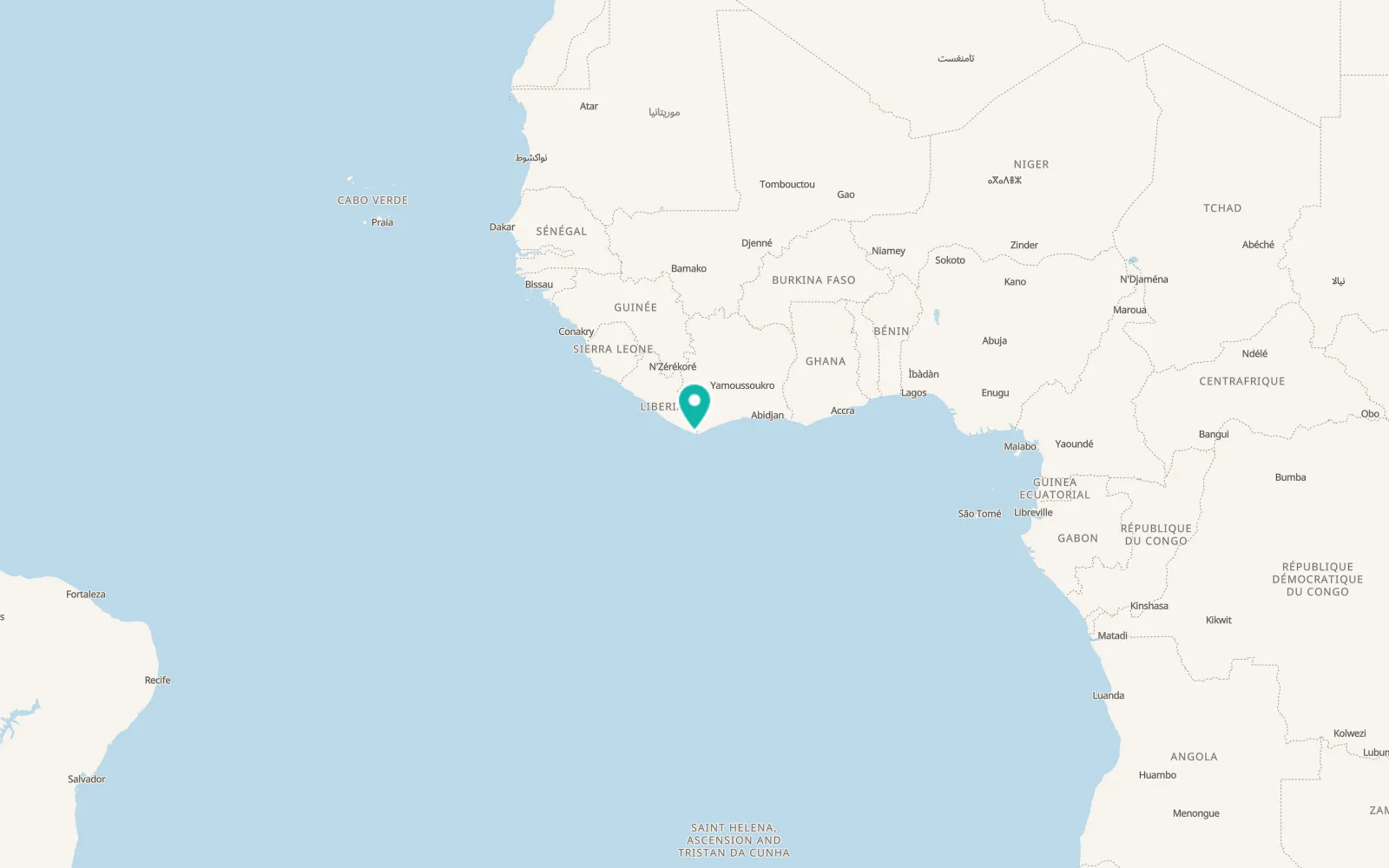 Map of Harper