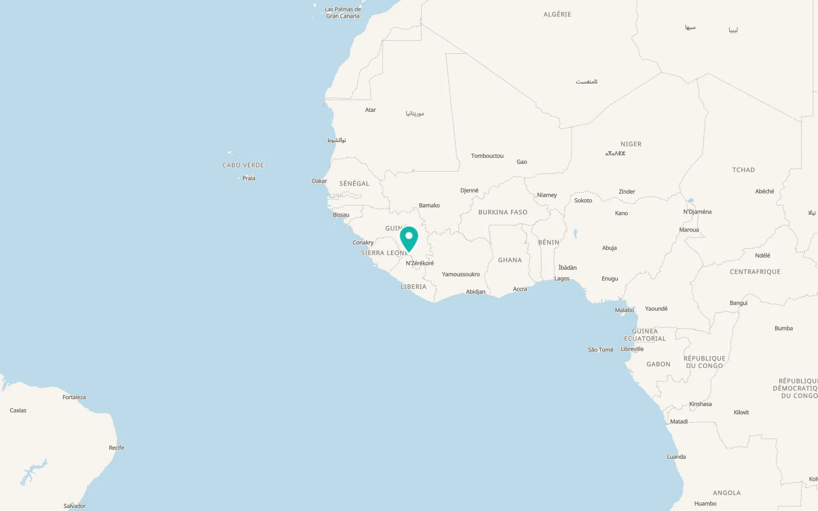 Map of Voinjama