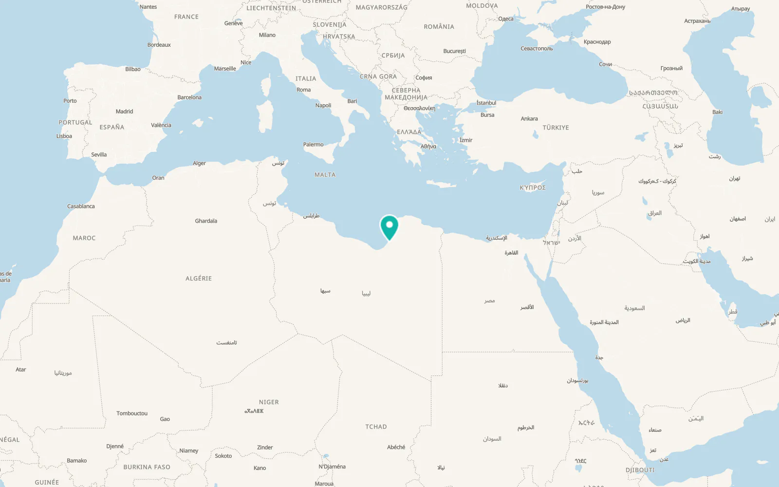 Map of Ajdabiya