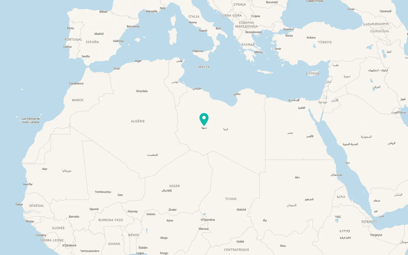 Map of Al Jadīd