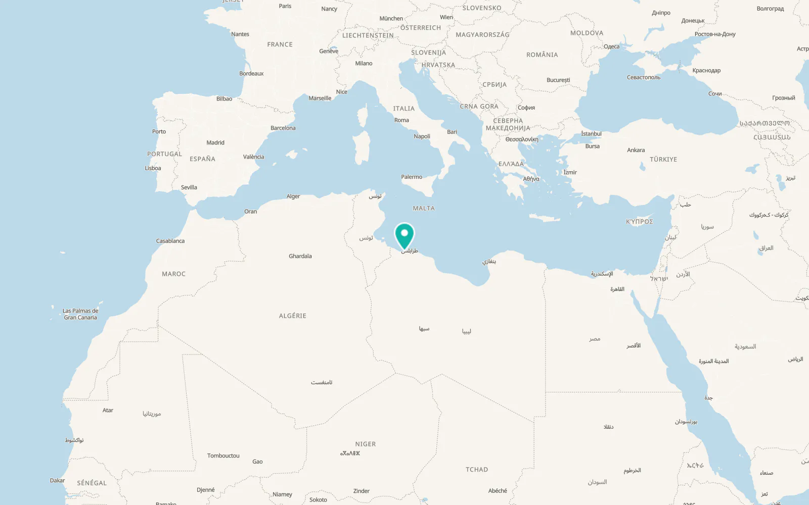 Map of Az Zāwīyah
