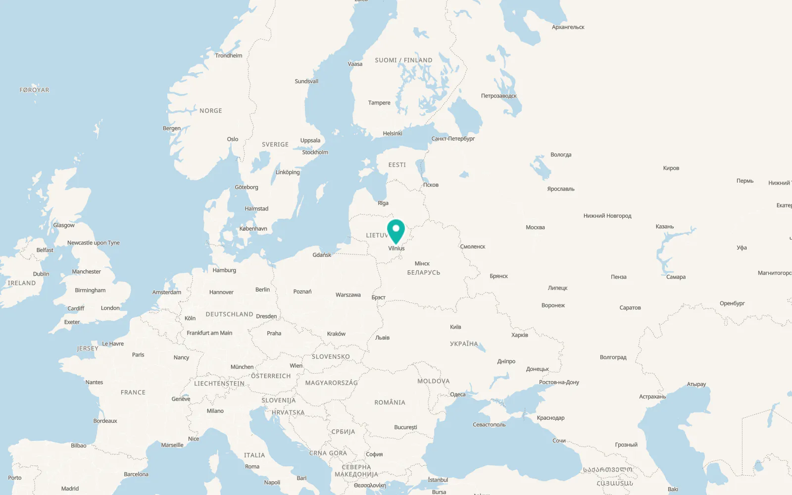 Map of Fabijoniškės
