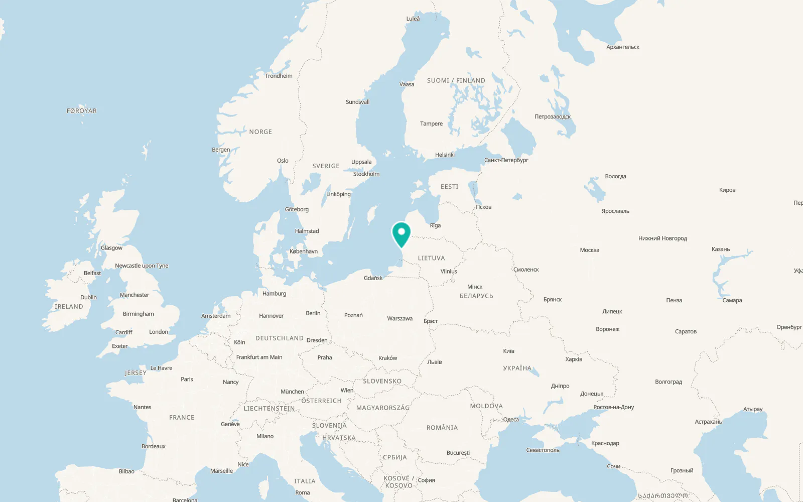 Map of Klaipėda