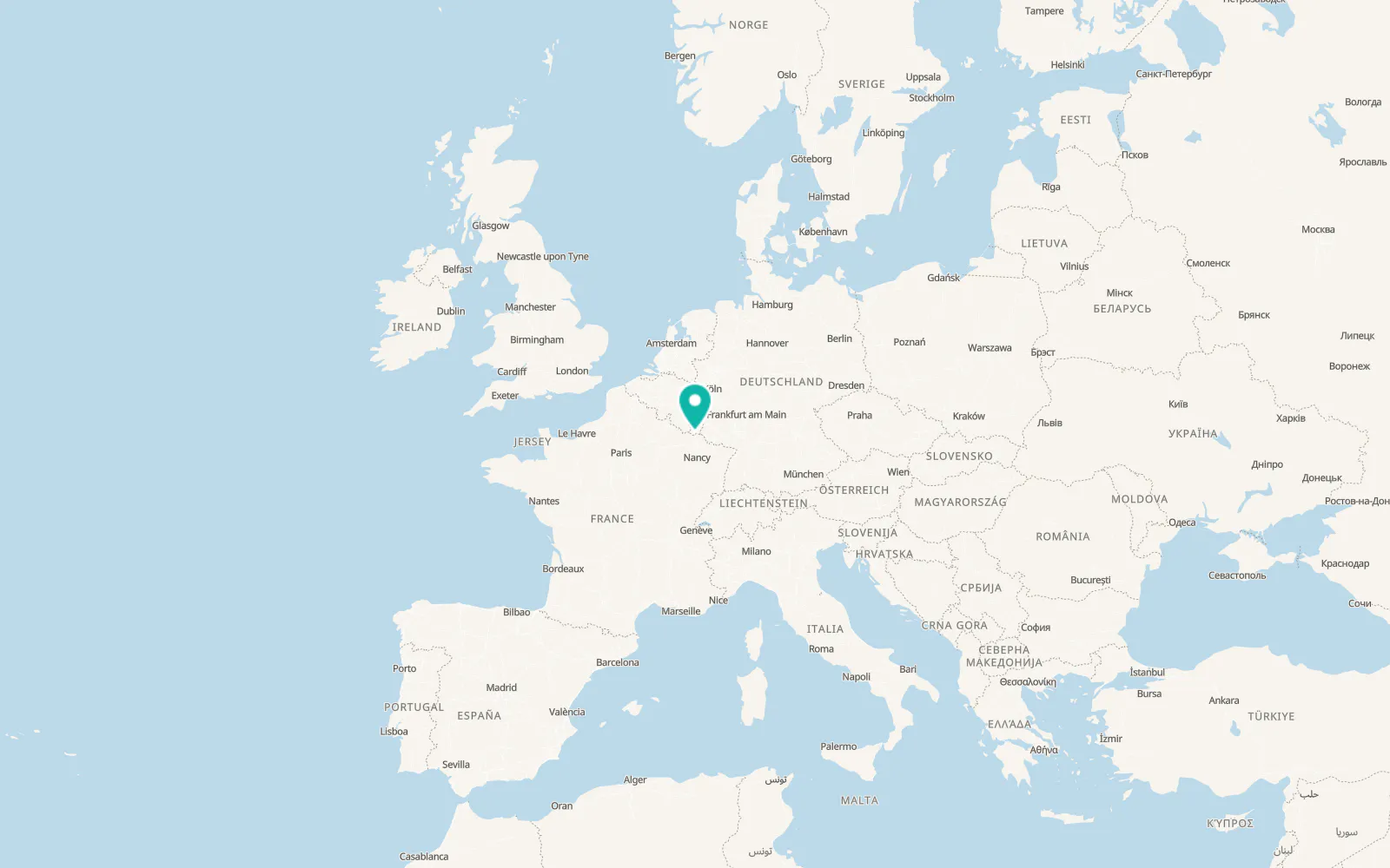 Map of Dudelange