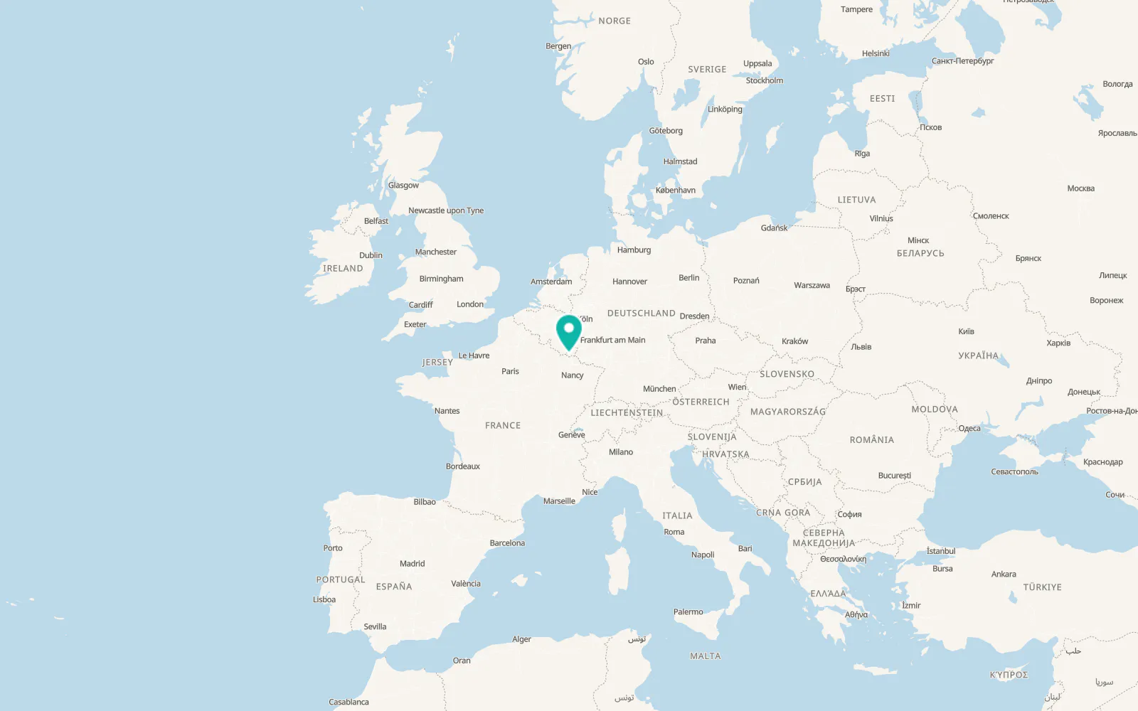 Map of Esch-sur-Alzette