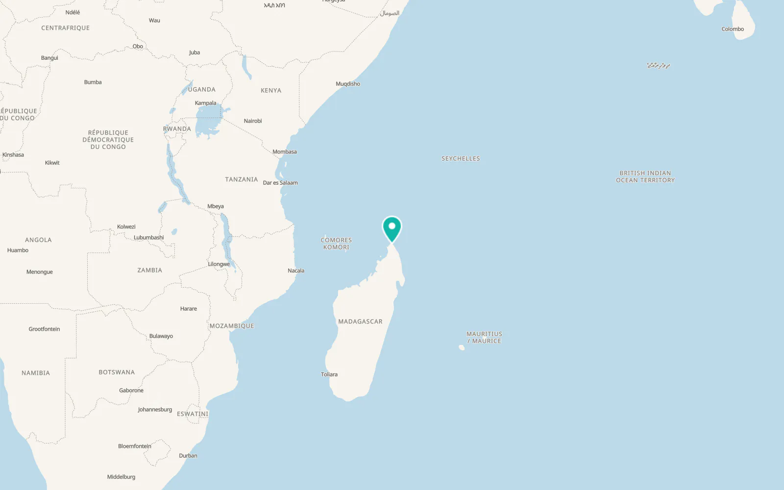 Map of Antsiranana