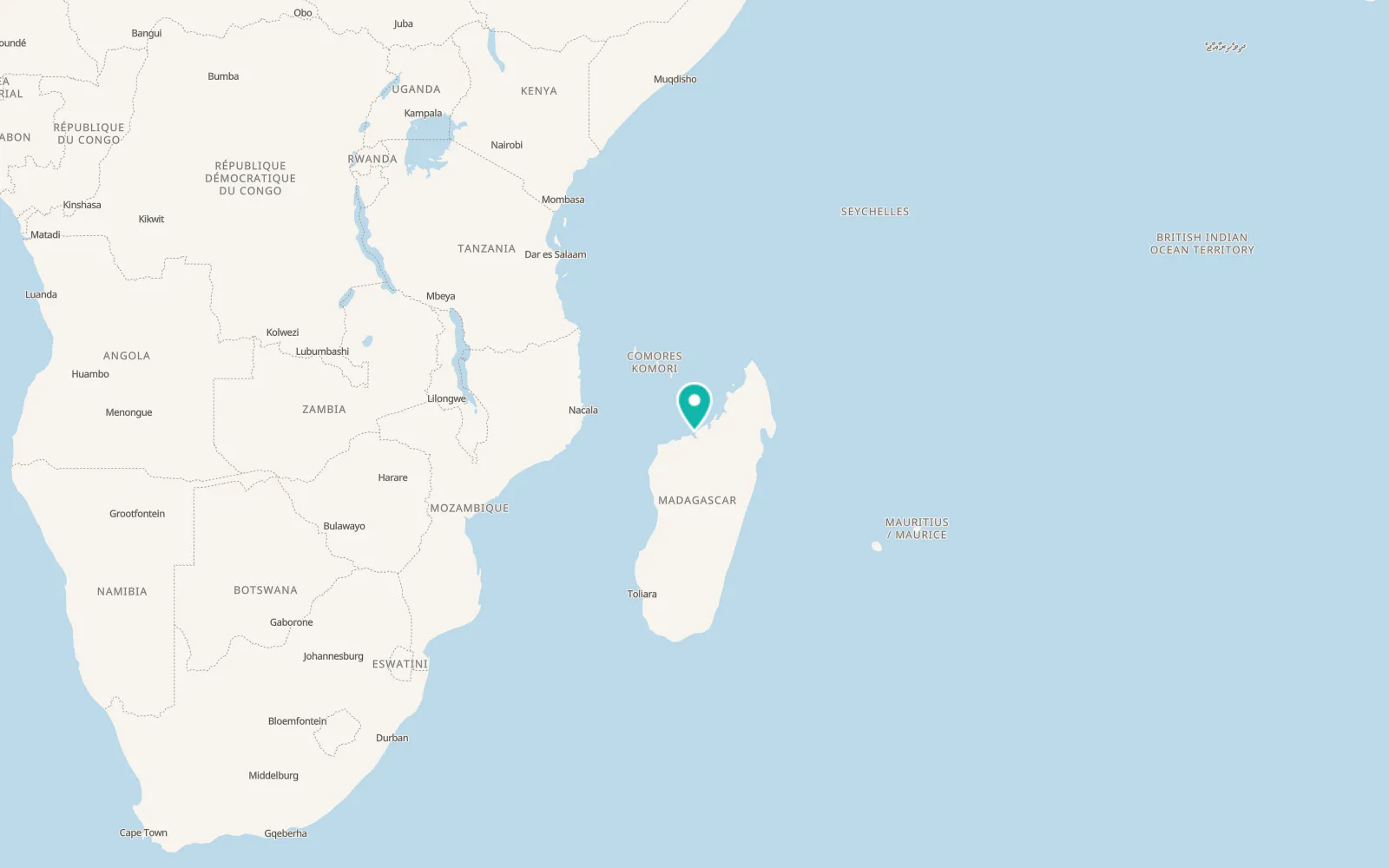 Map of Mahajanga