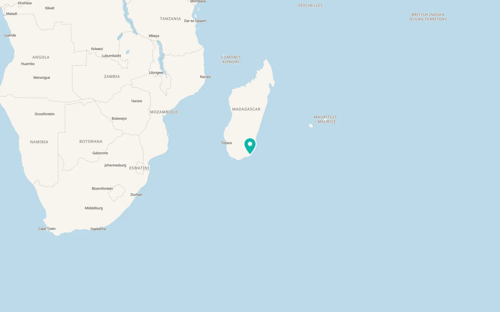 Map of Tôlanaro