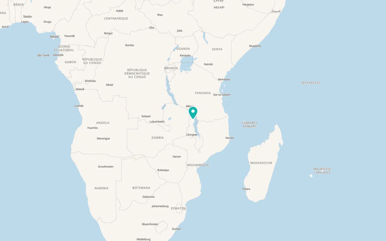 Map of Mzuzu