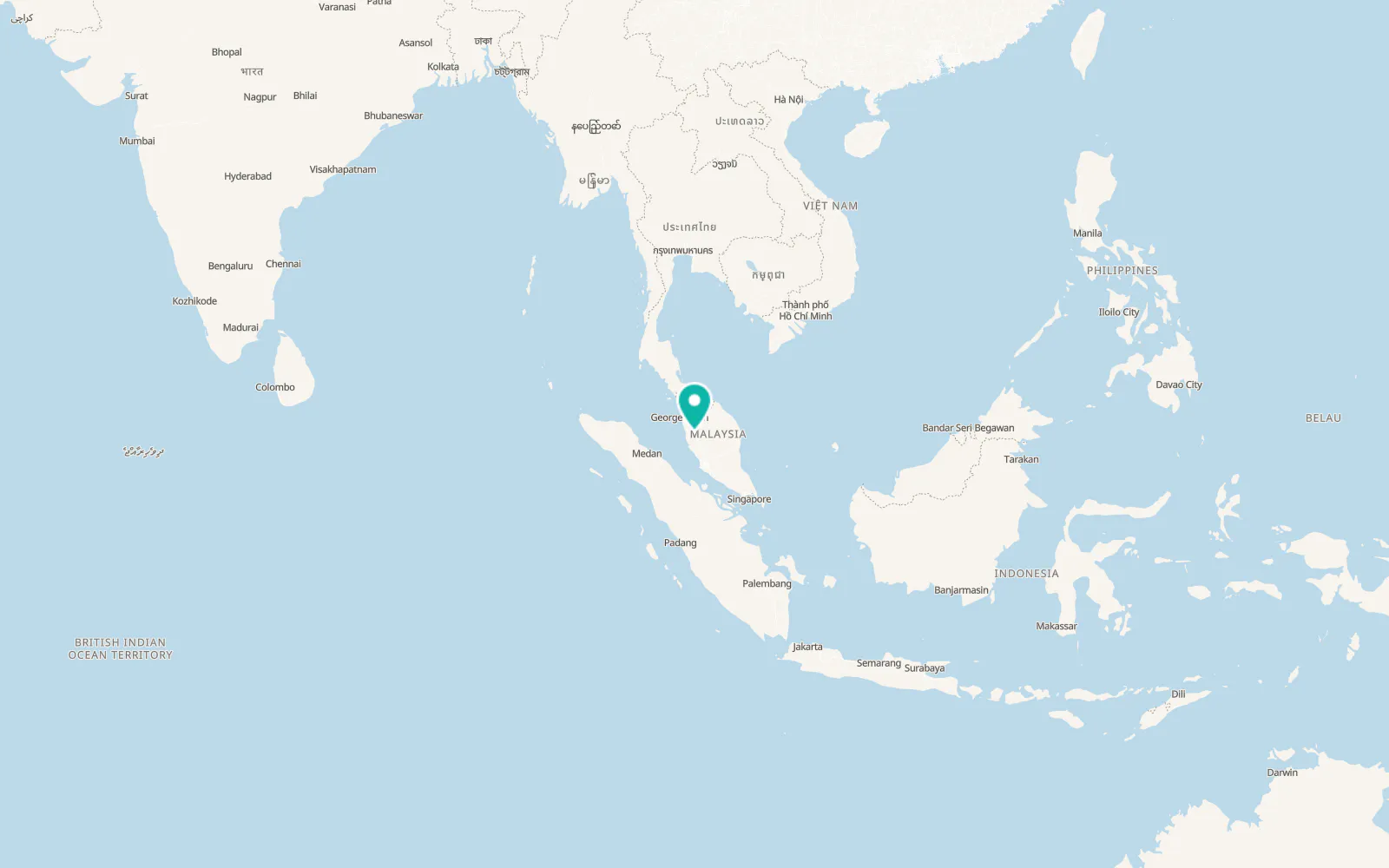 Map of Ipoh