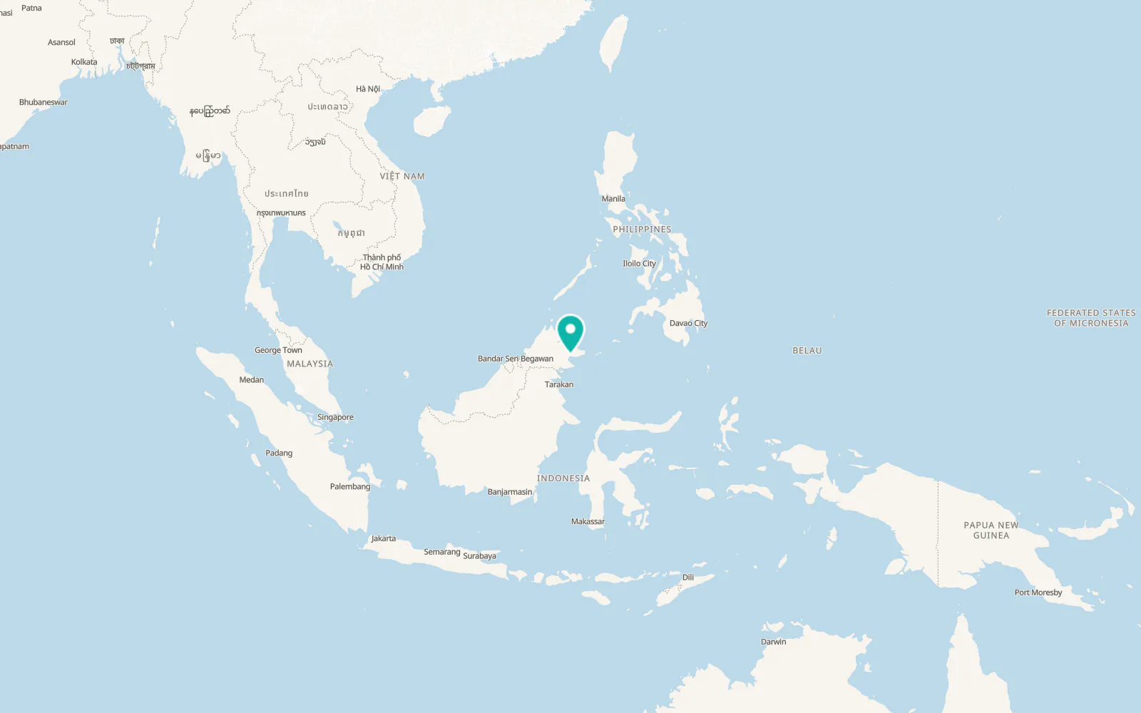 Map of Lahad Datu