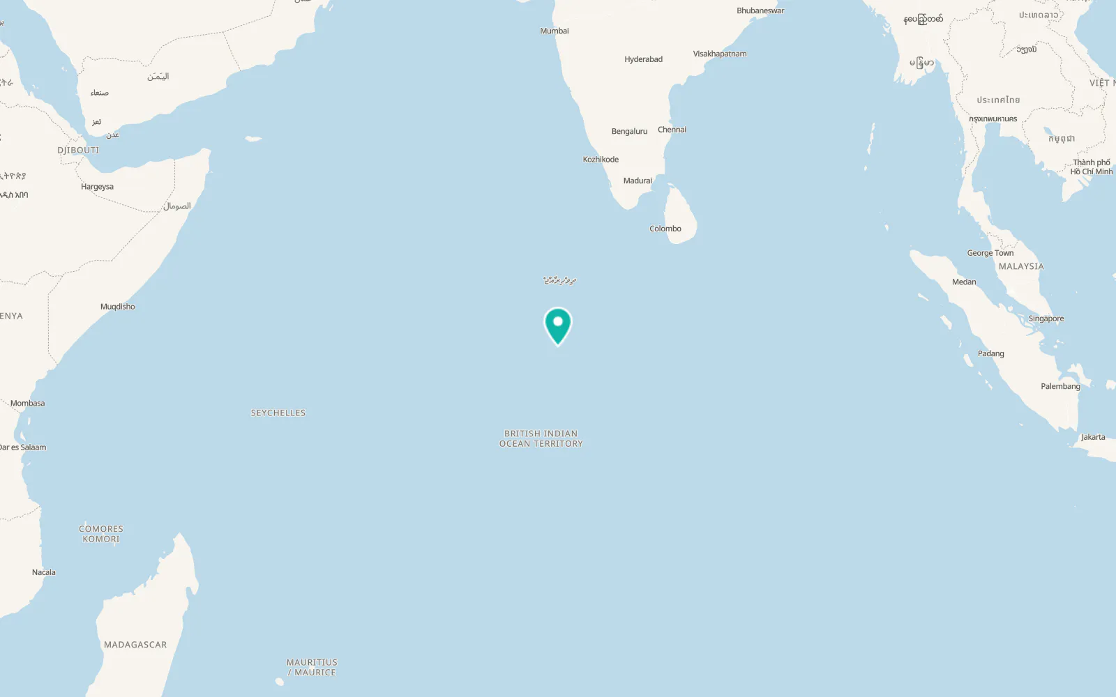 Map of Hithadhoo