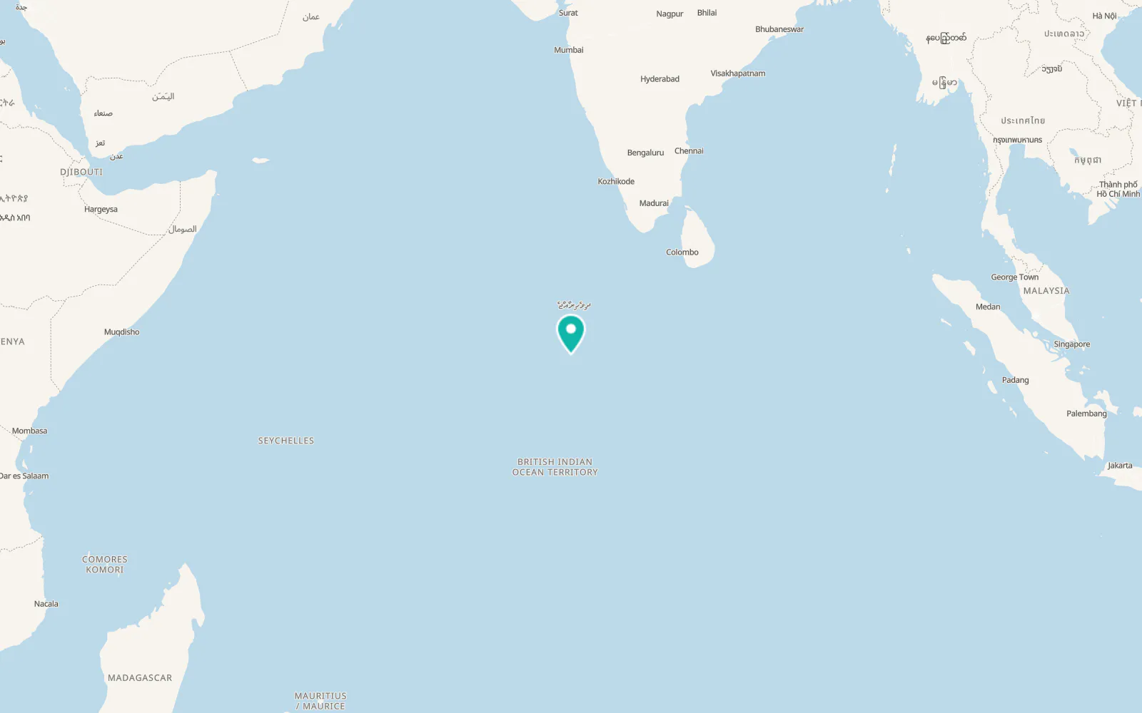 Map of Thinadhoo