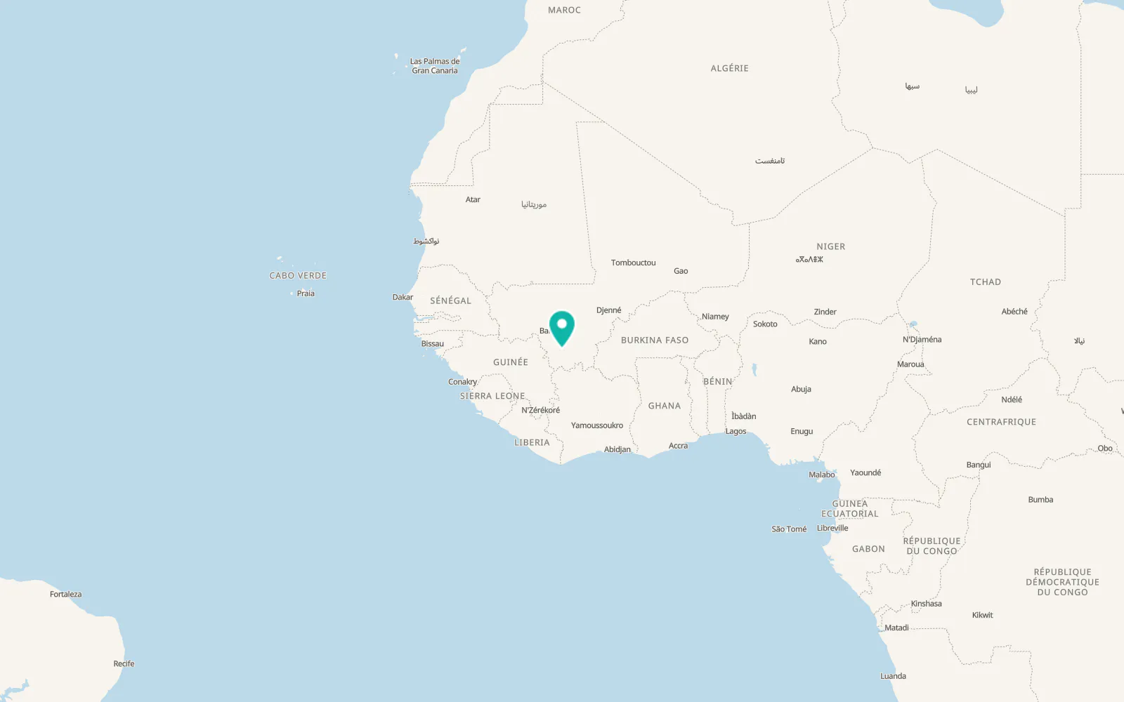 Map of Bougouni