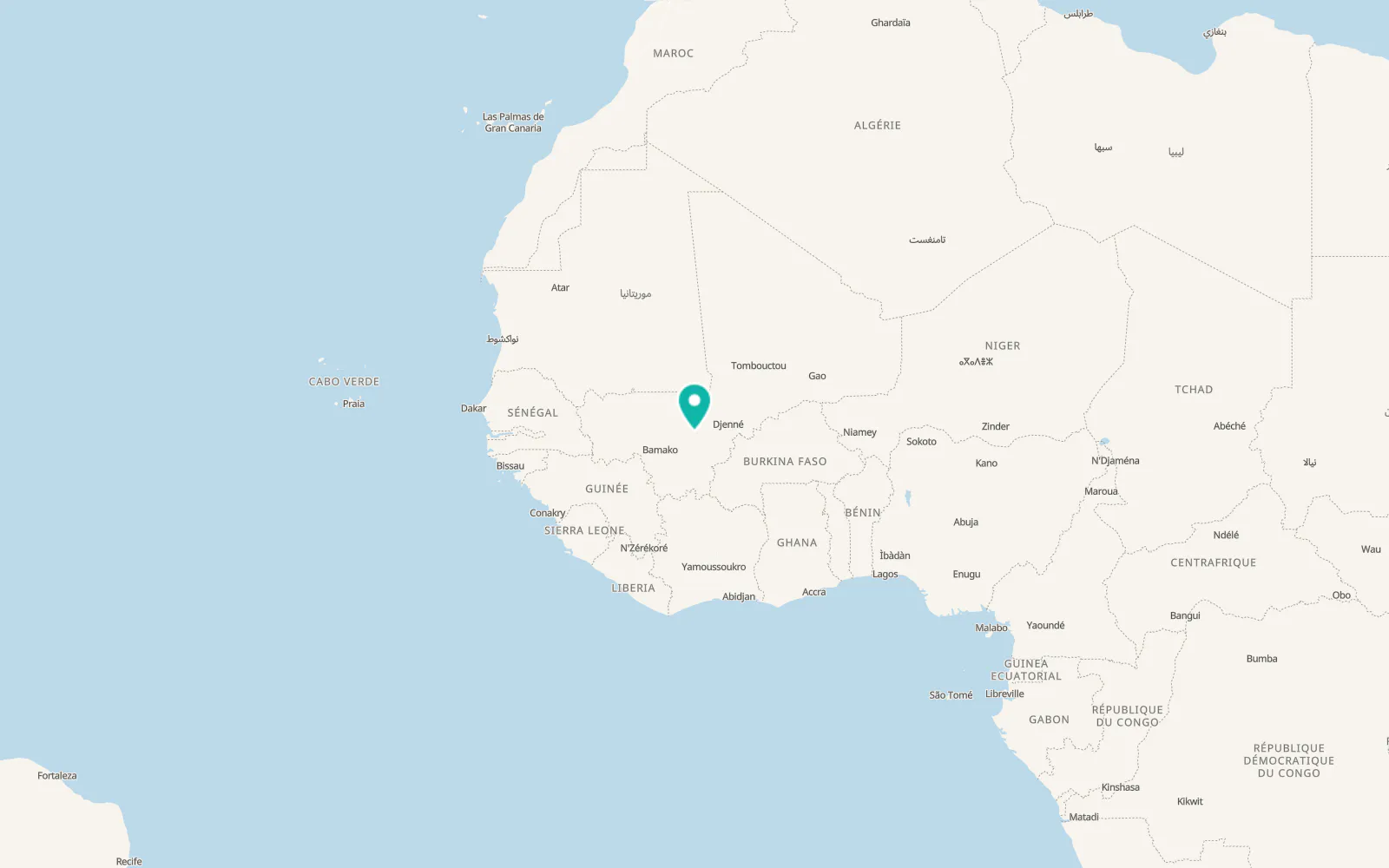 Map of Ségou