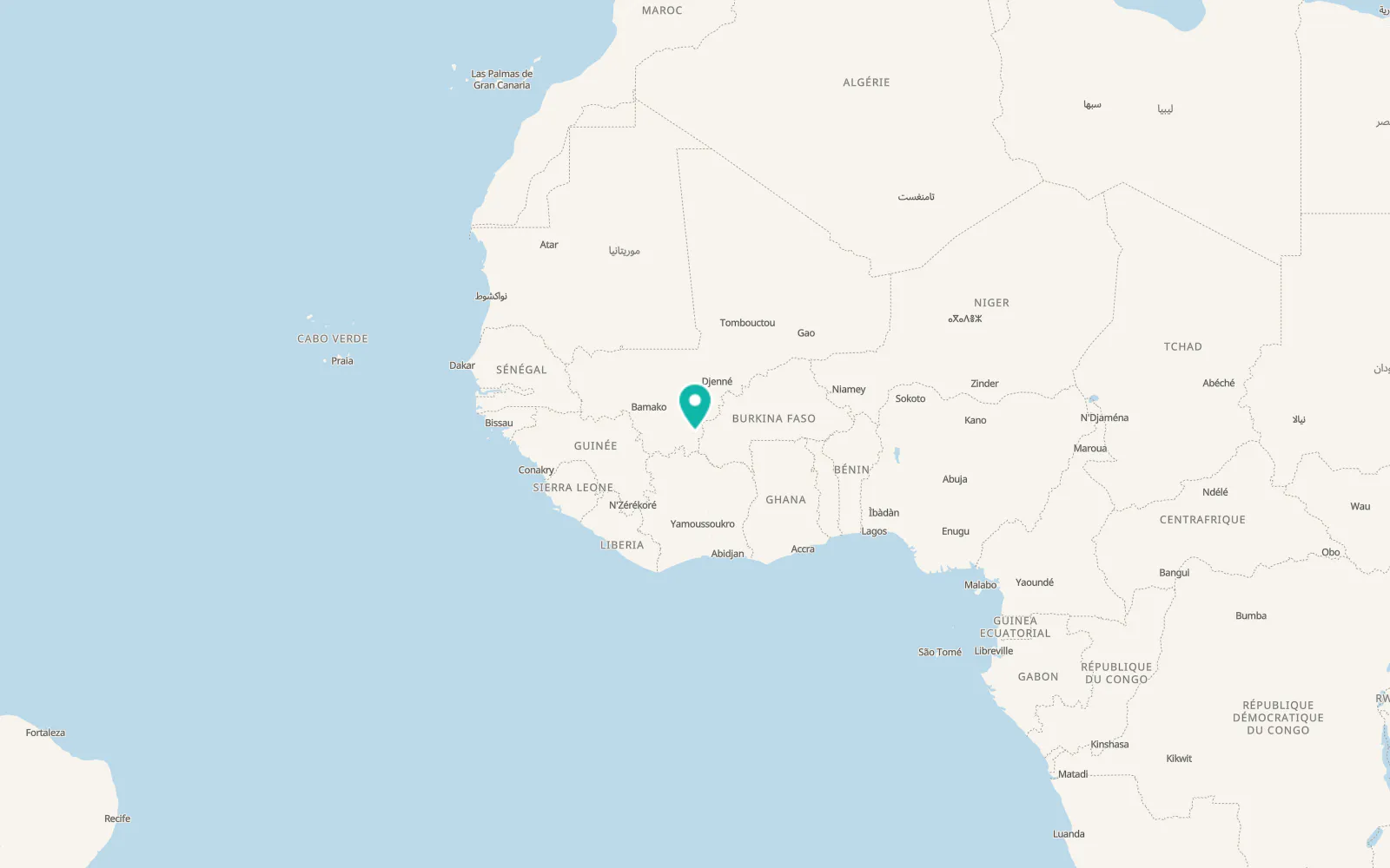 Map of Sikasso