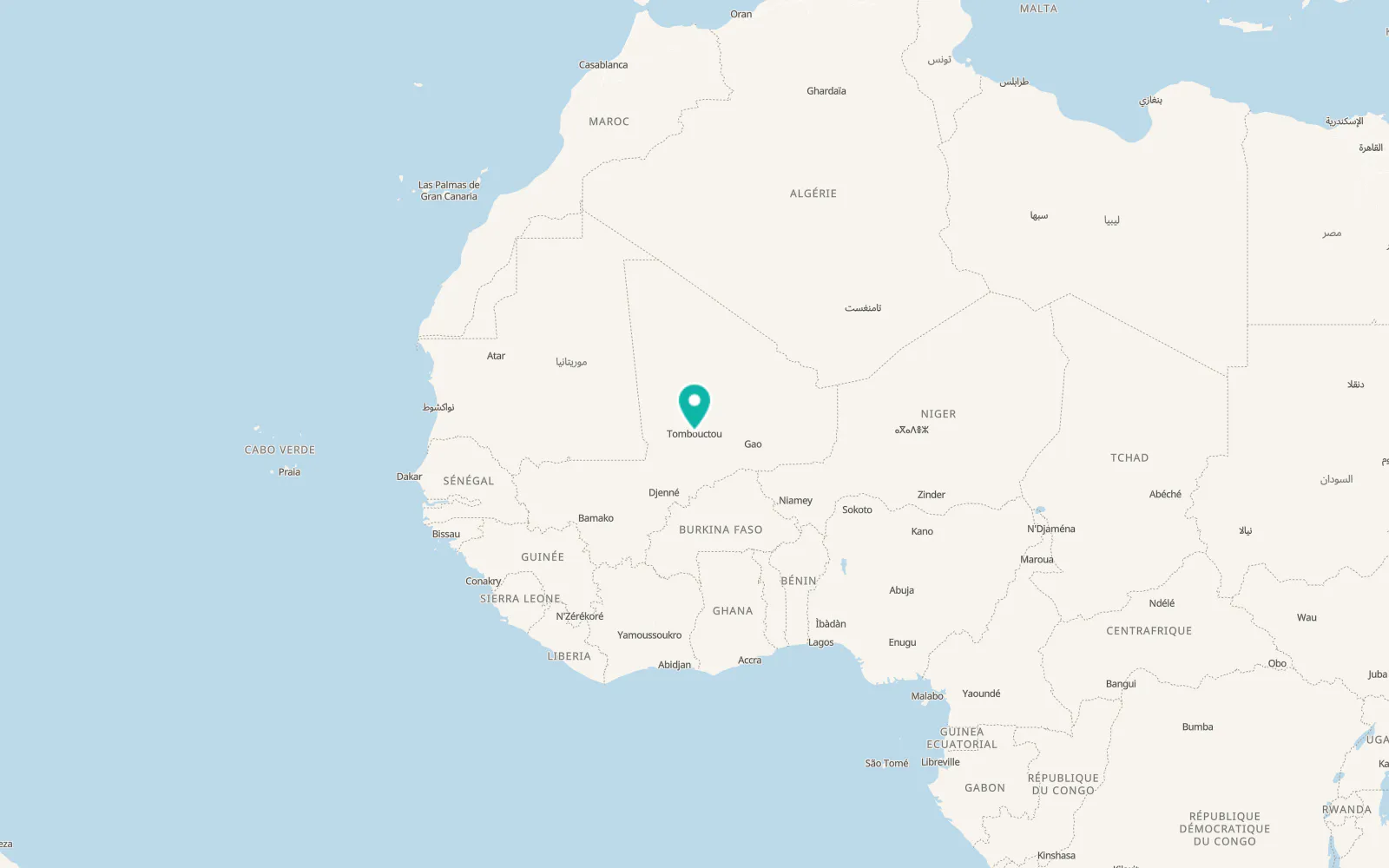 Map of Timbuktu