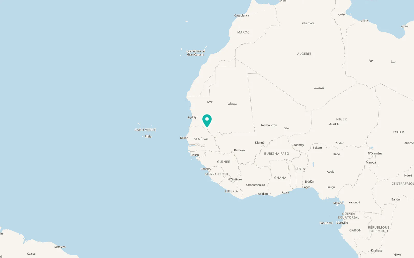 Map of Kaédi
