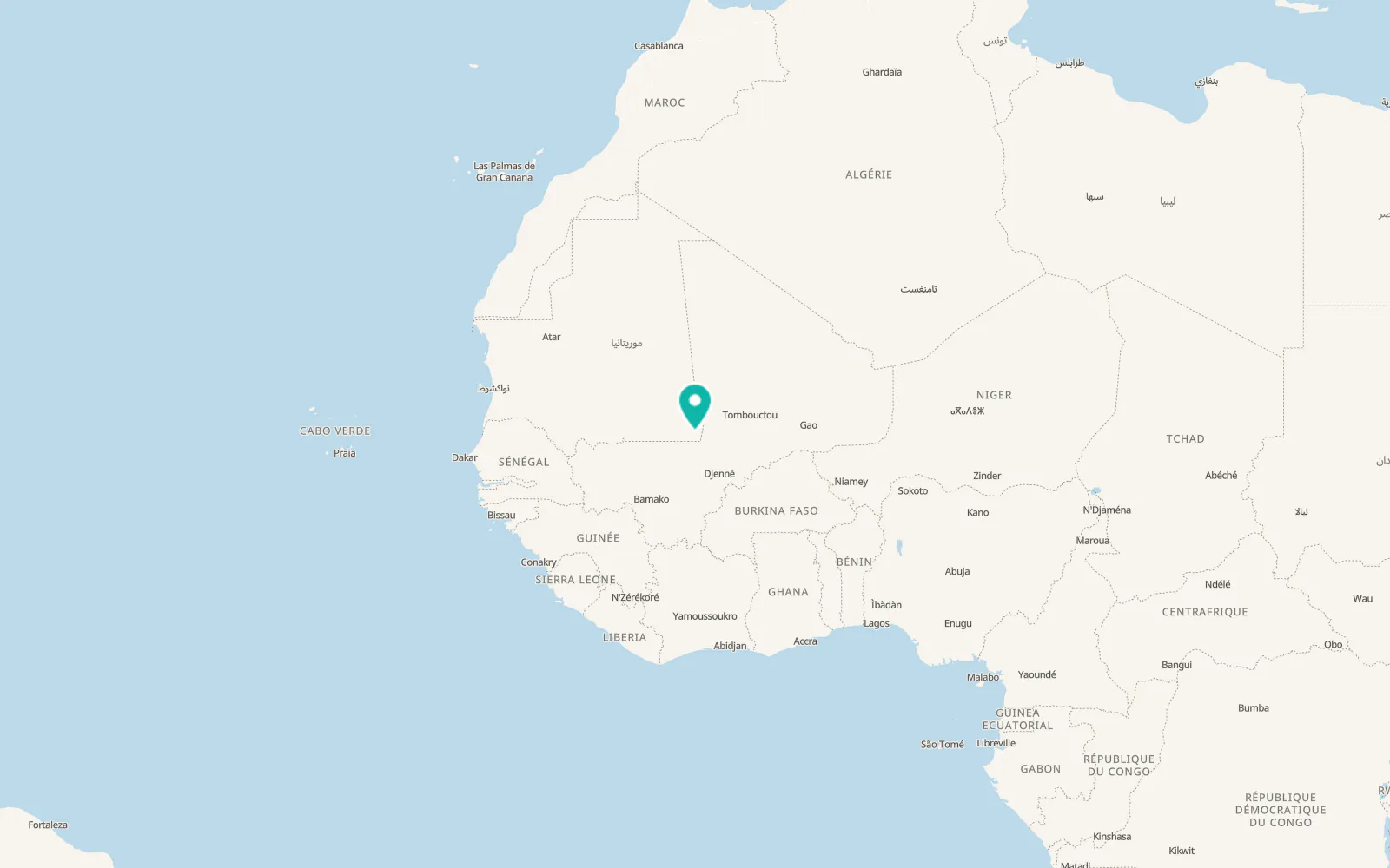 Map of Mbera
