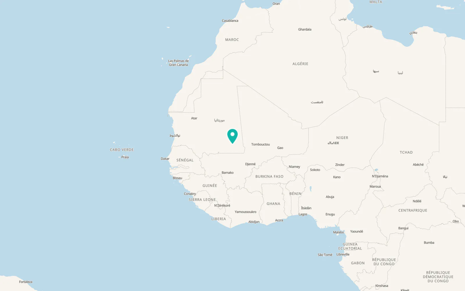 Map of Néma
