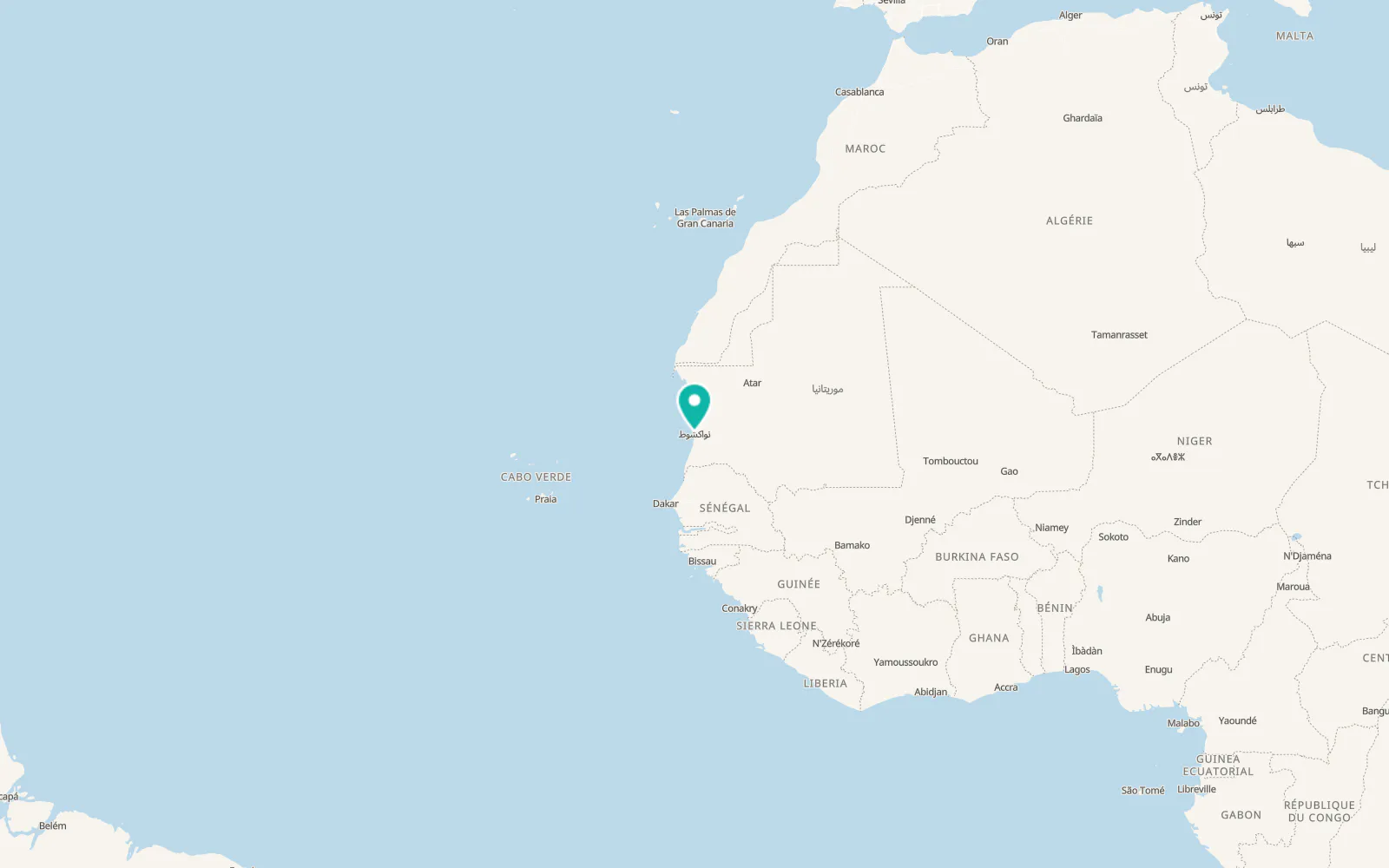Map of Nouakchott
