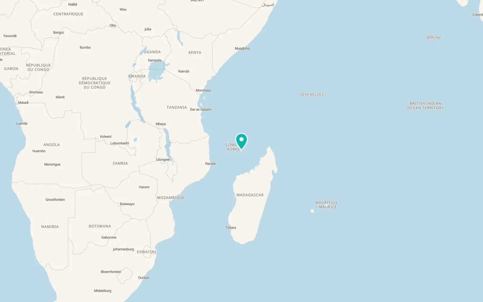 Map of Kaouéni