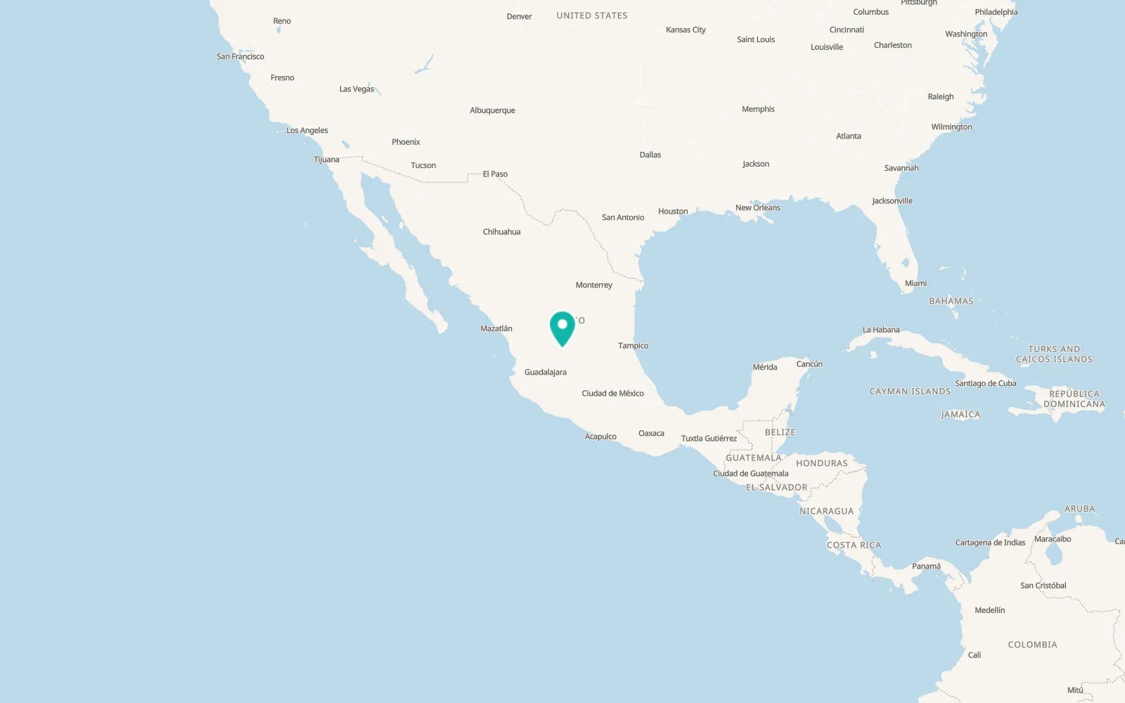 Map of Aguascalientes