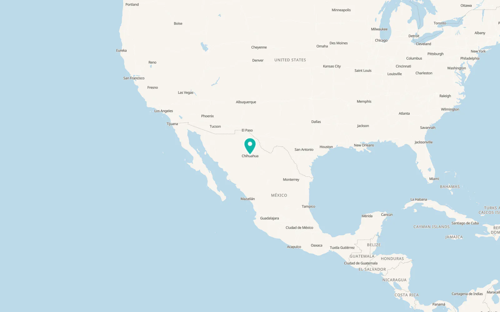 Map of Chihuahua