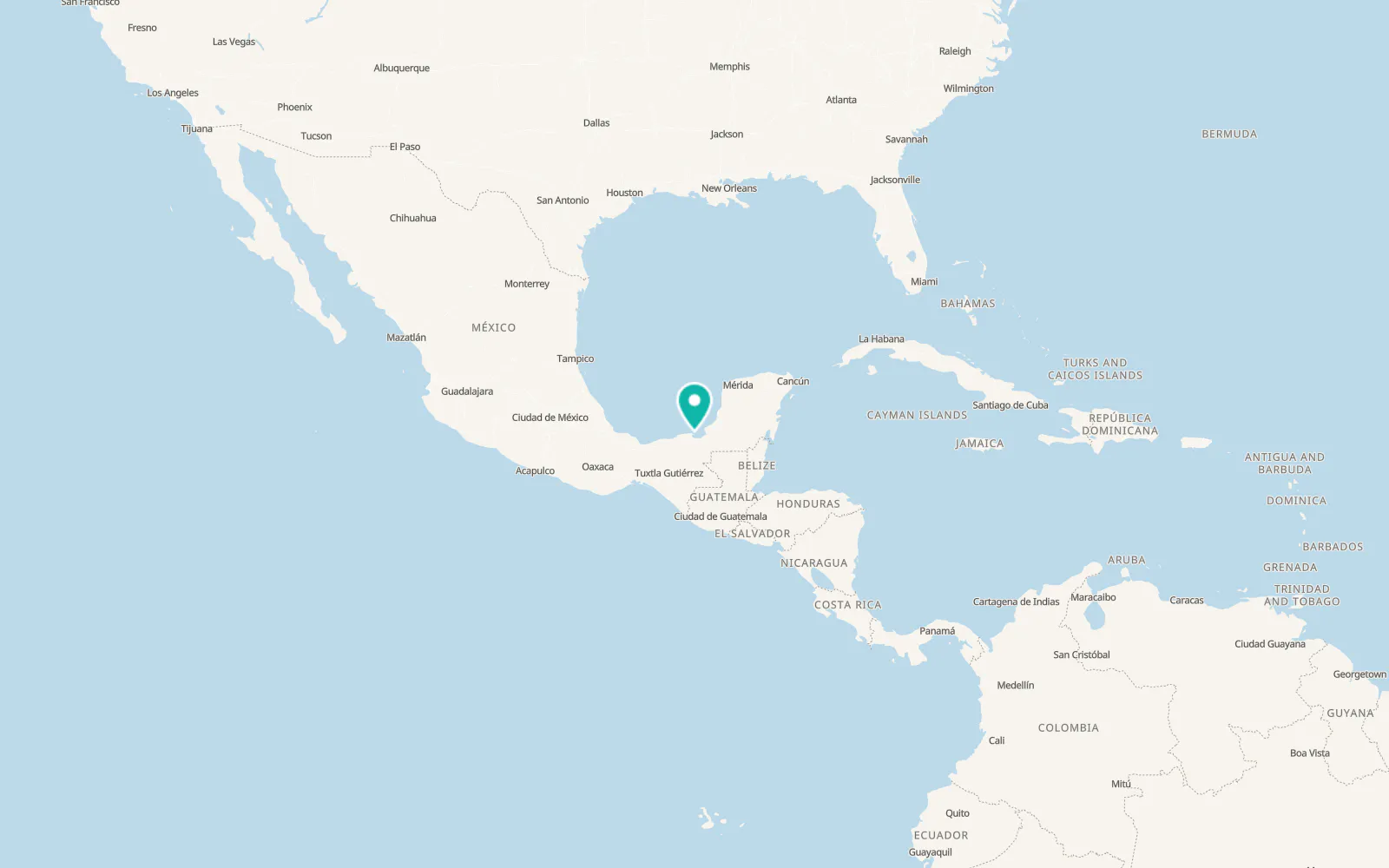 Map of Ciudad del Carmen