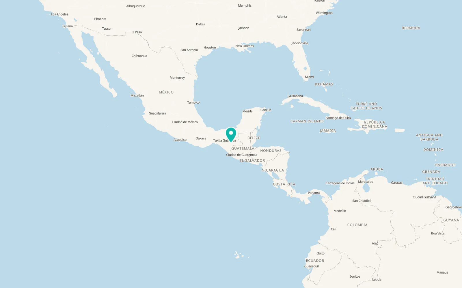 Map of Comitán