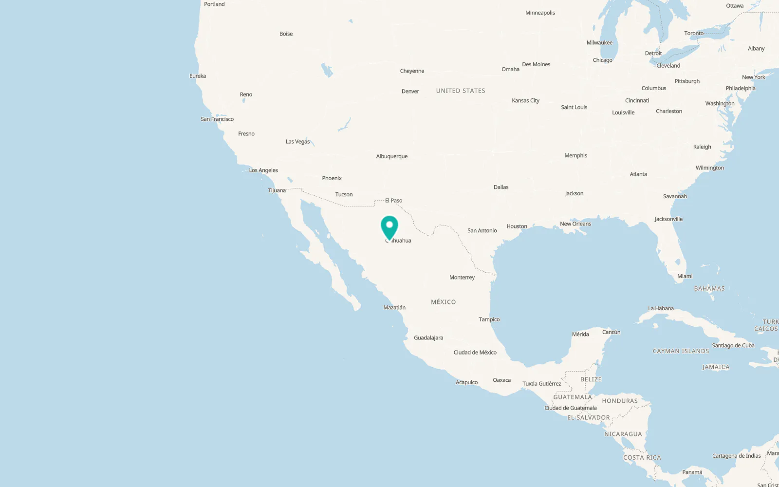 Map of Cuauhtémoc