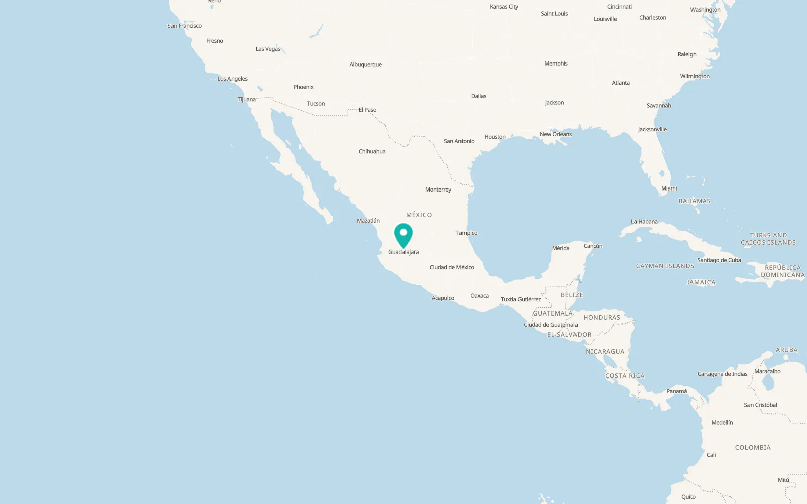 Map of Guadalajara