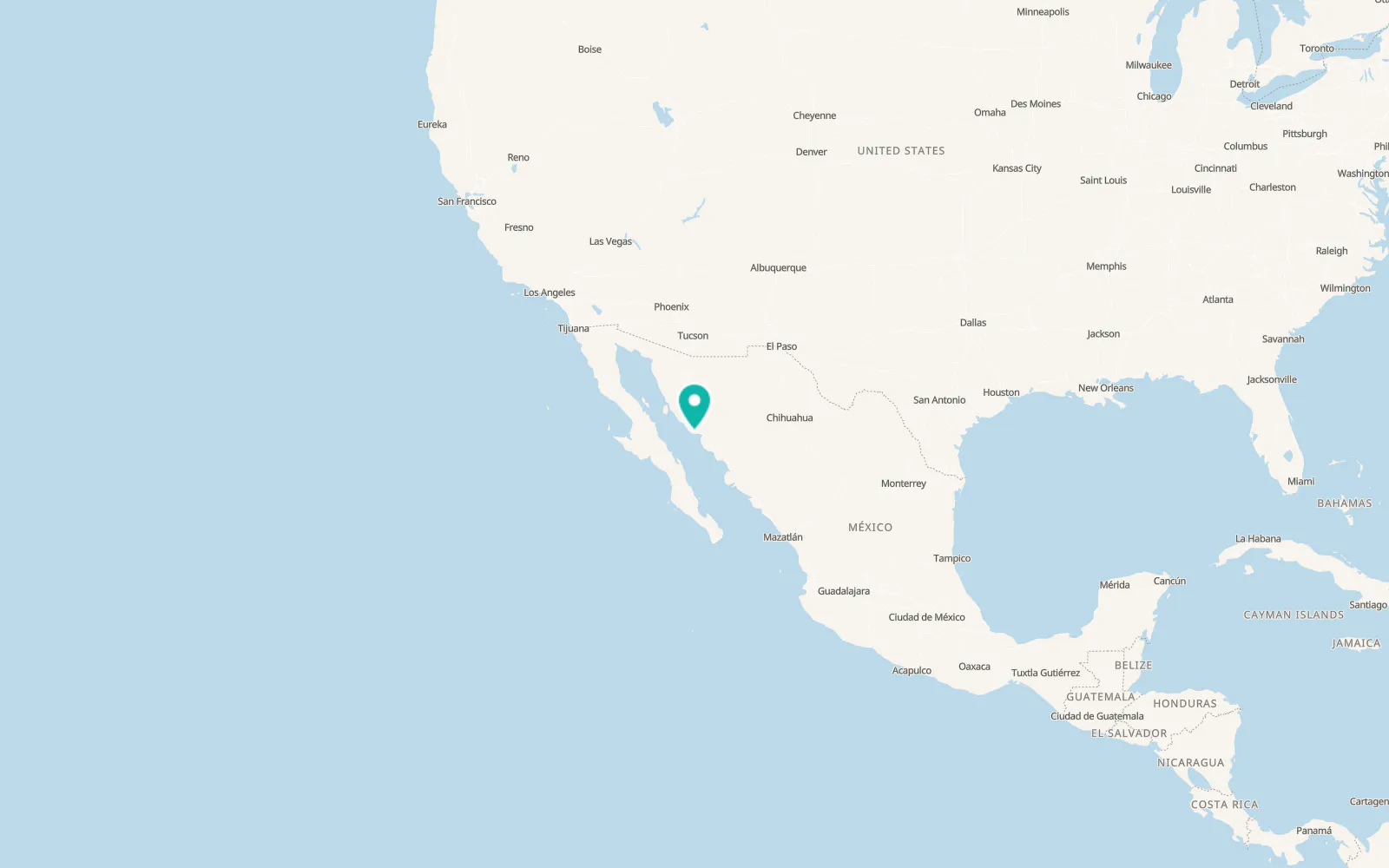 Map of Heroica Guaymas