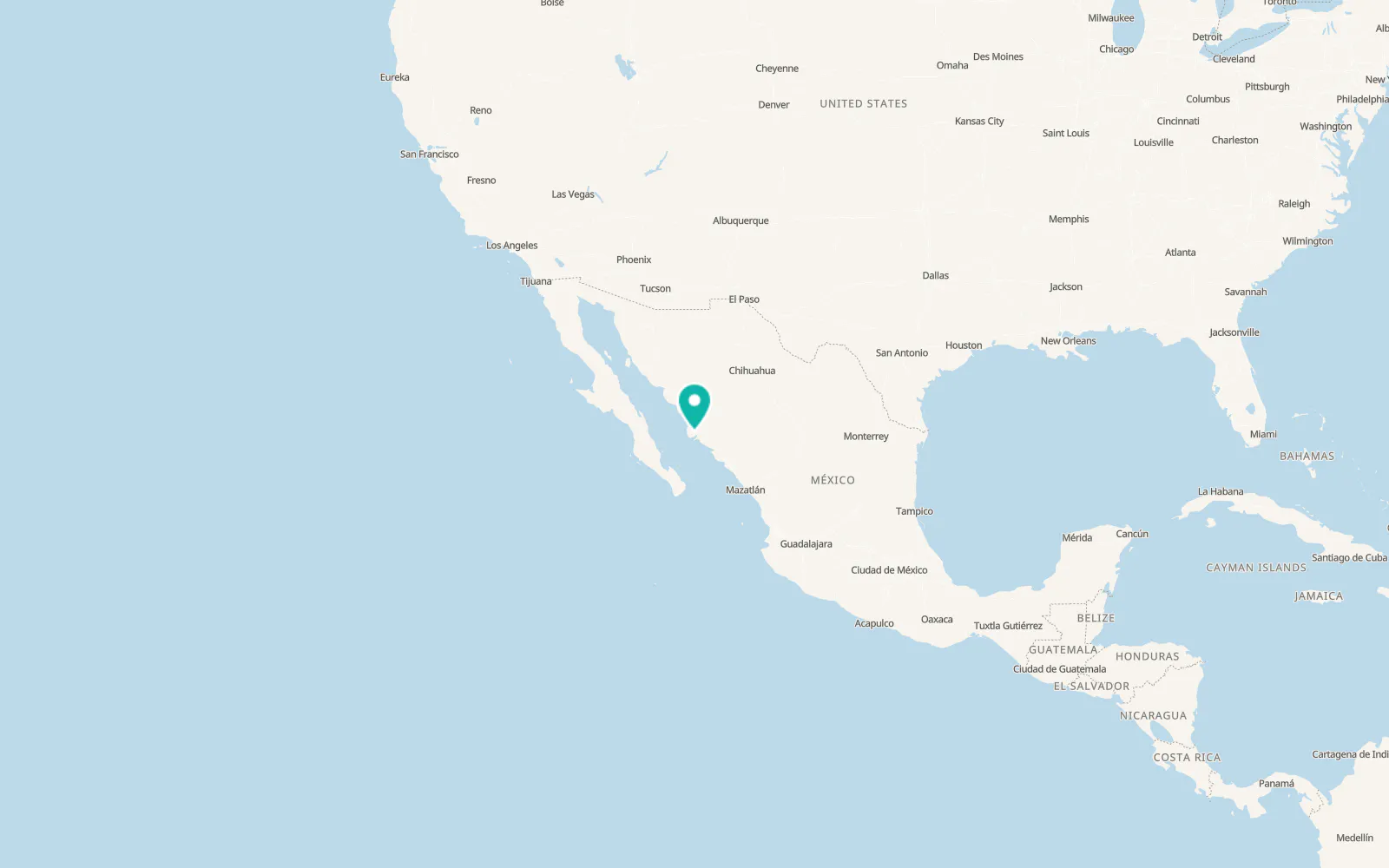 Map of Los Mochis