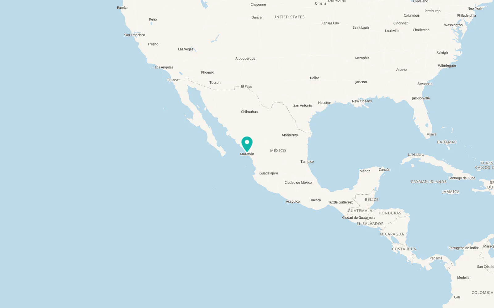 Map of Mazatlán