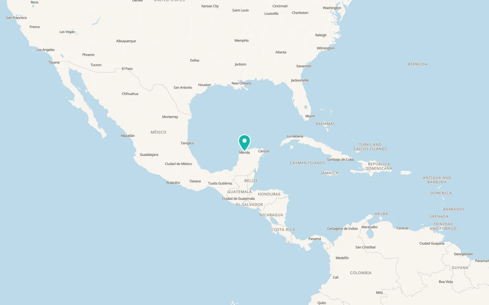Map of Mérida