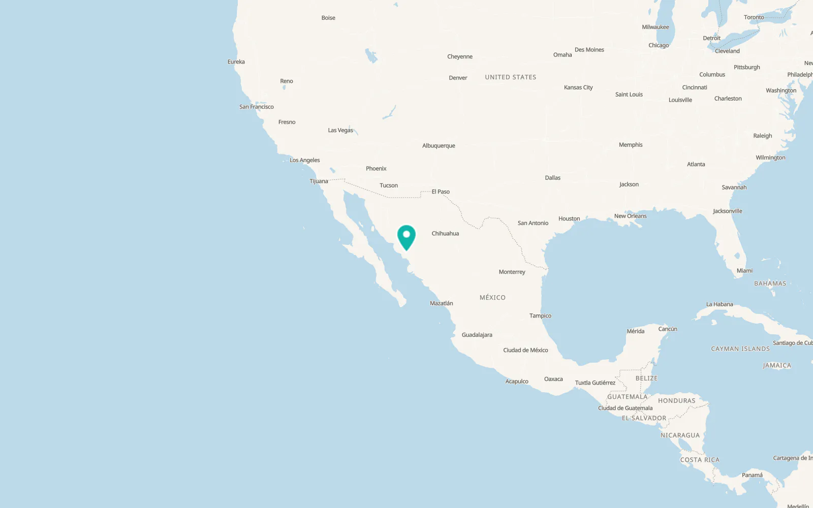 Map of Navojoa