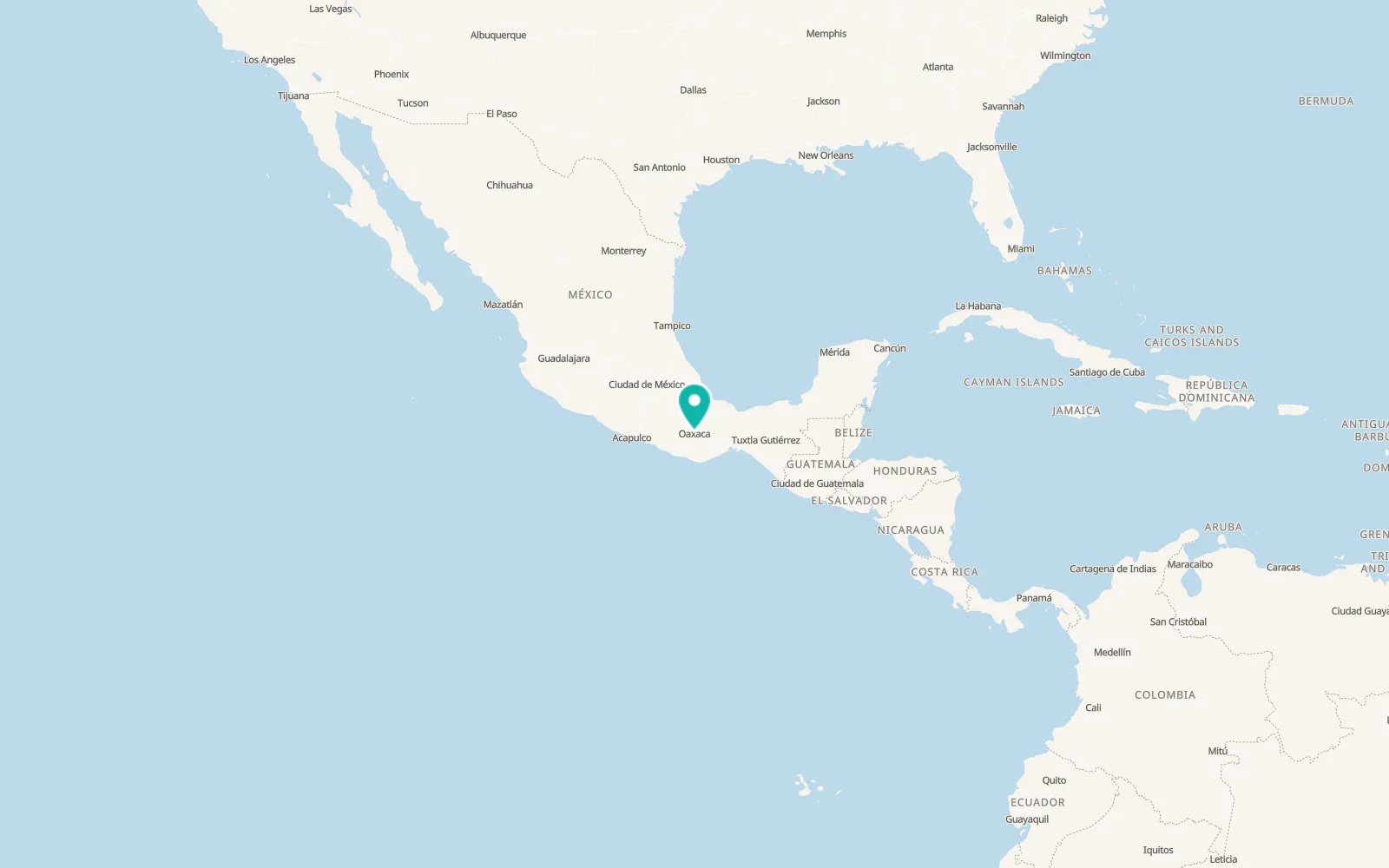 Map of Oaxaca