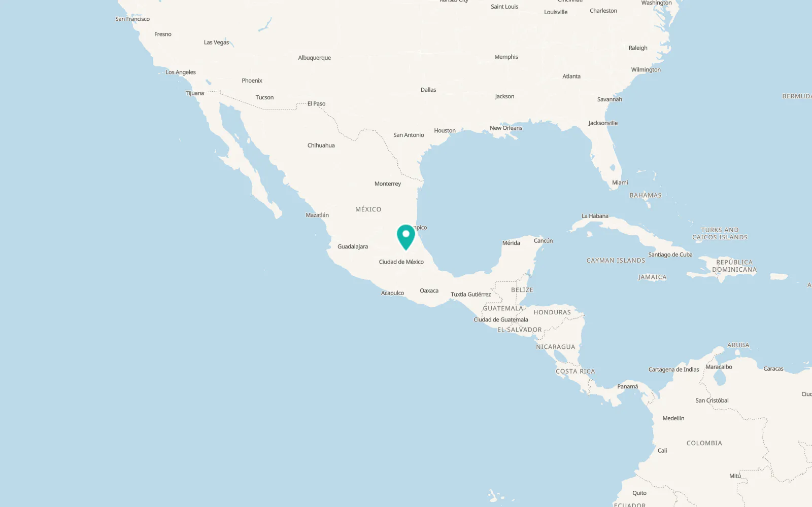 Map of Pachuca de Soto
