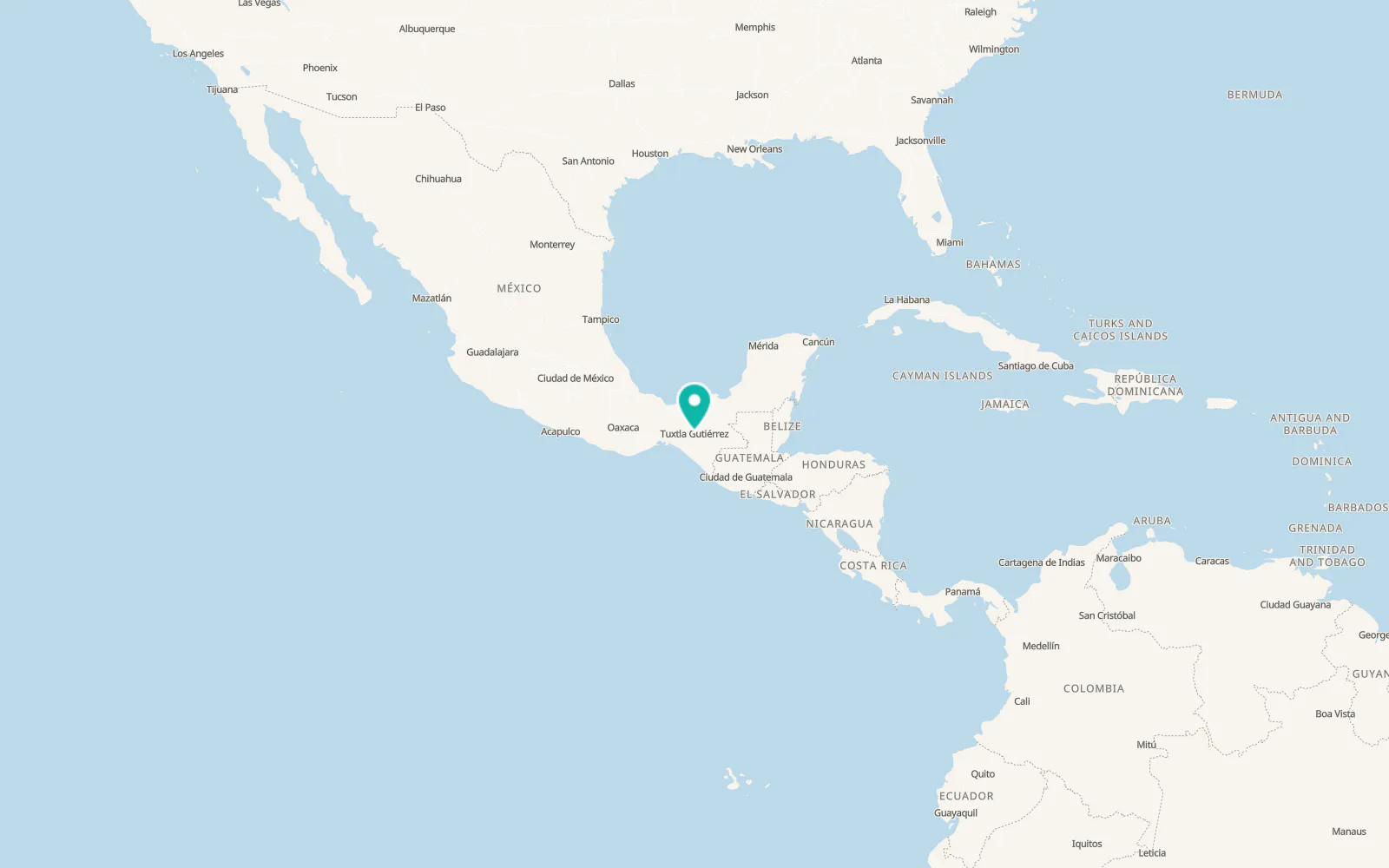 Map of Tuxtla