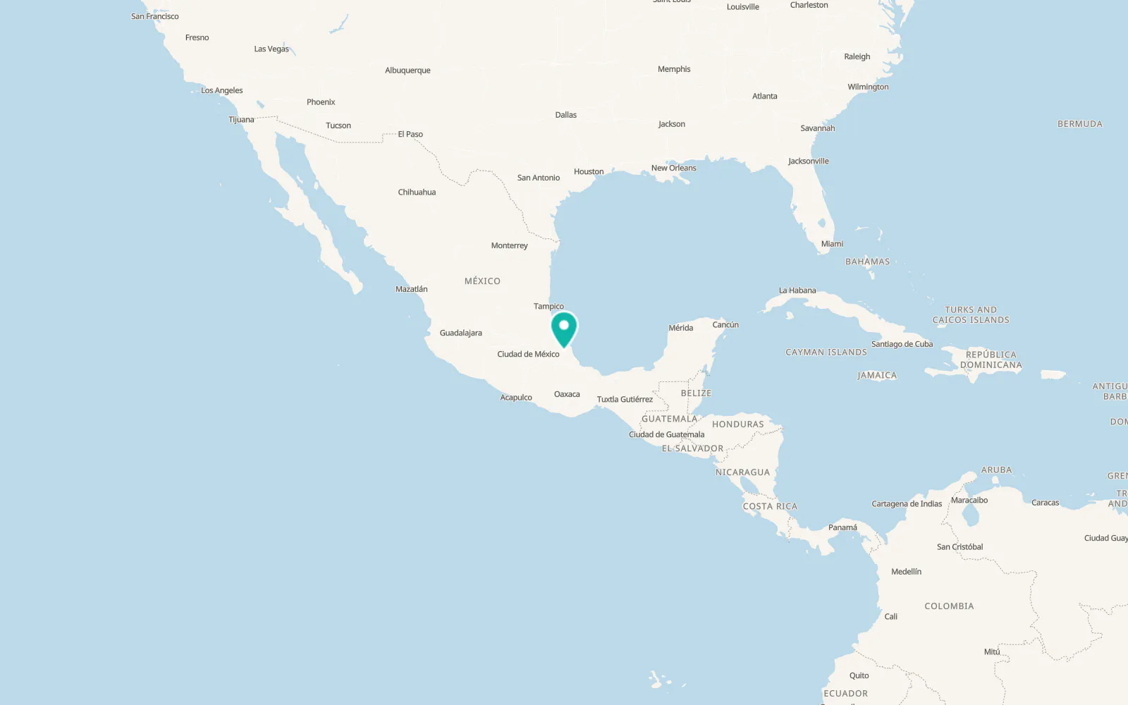Map of Xalapa de Enríquez