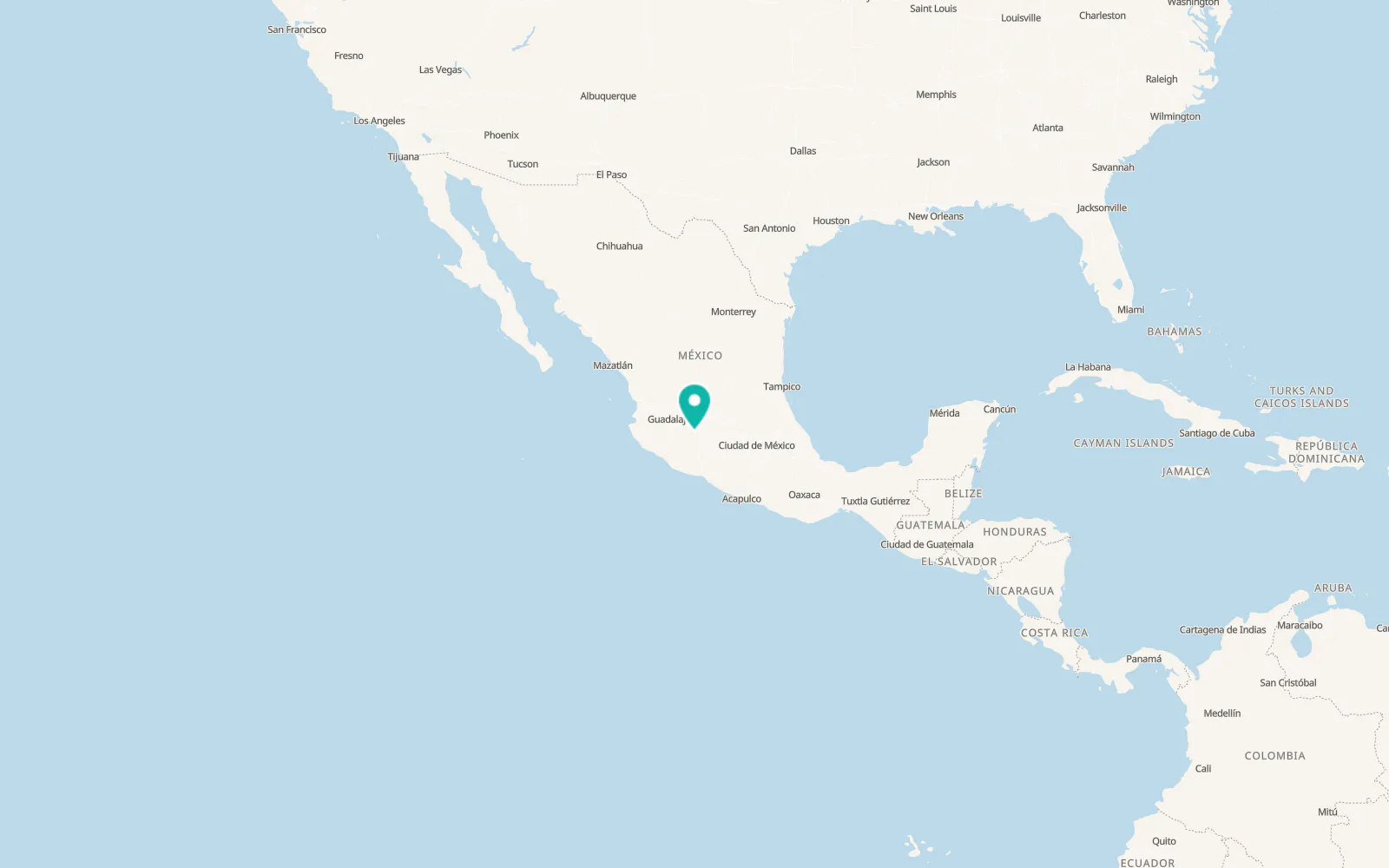 Map of Zamora de Hidalgo