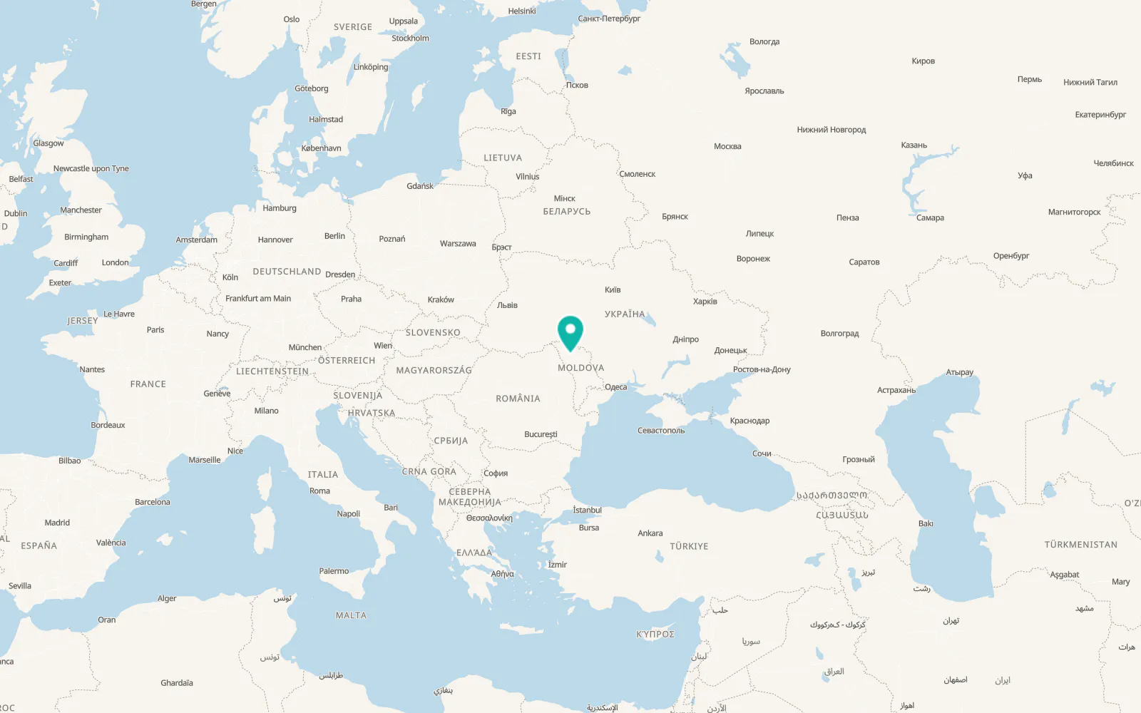 Map of Bălţi