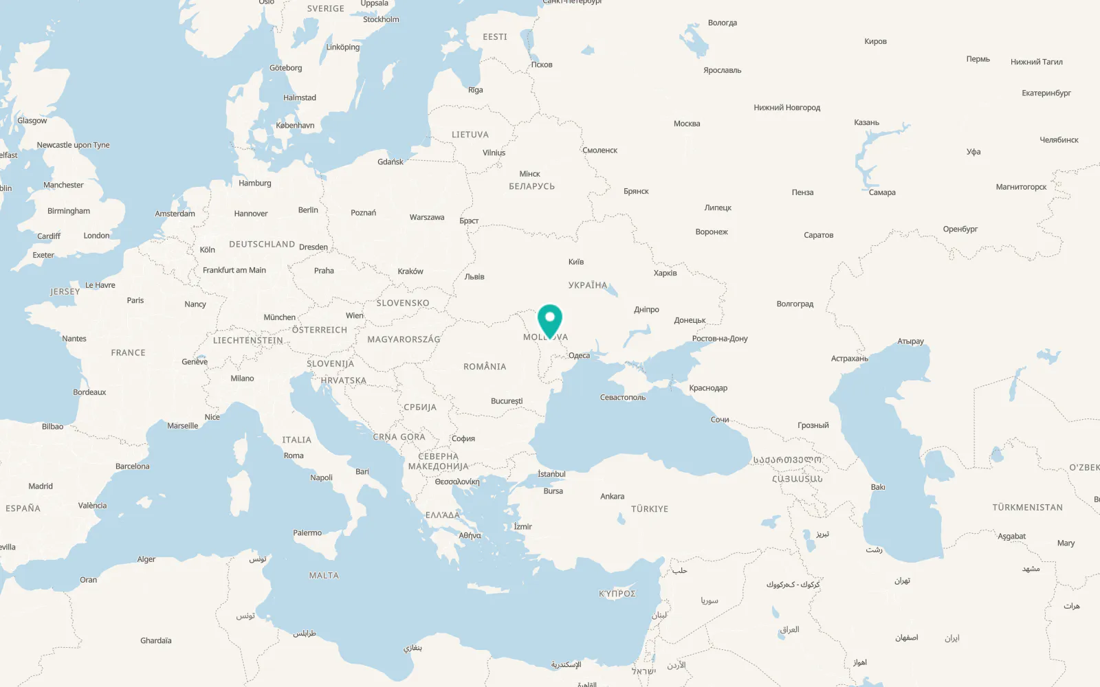 Map of Chisinau