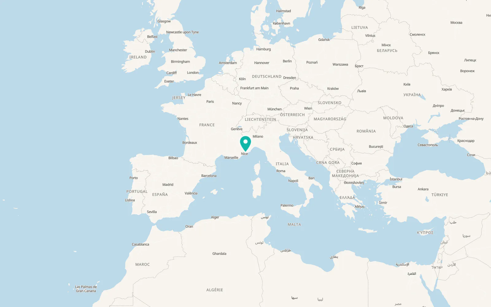 Map of Fontvieille