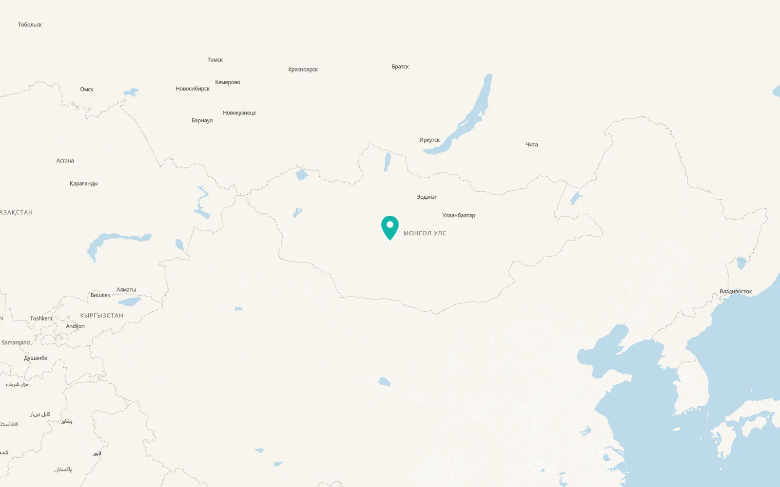 Map of Bayanhongor