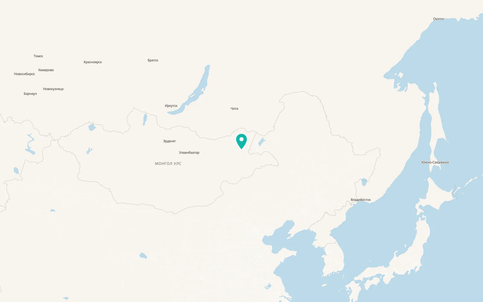 Map of Choibalsan