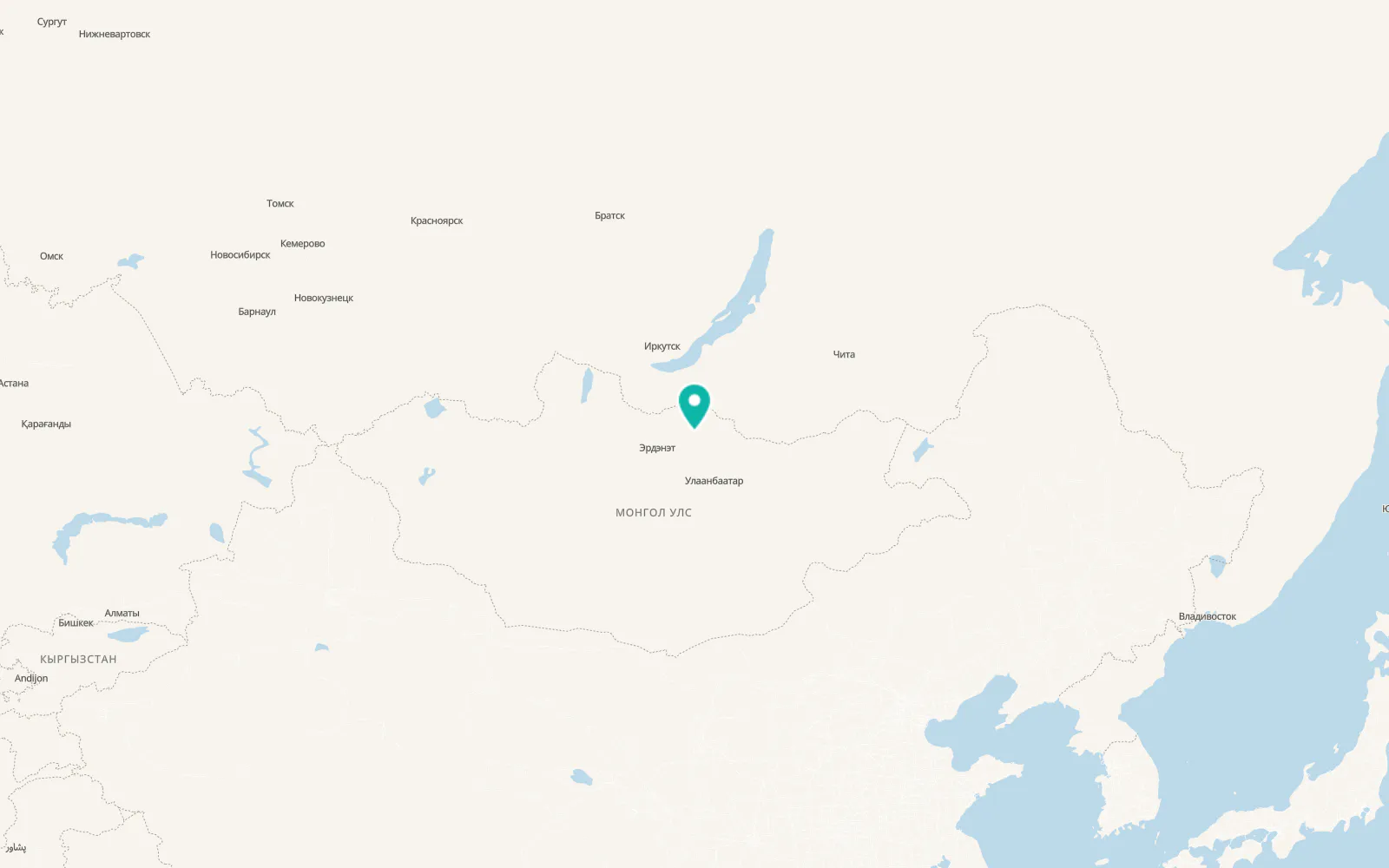 Map of Darhan